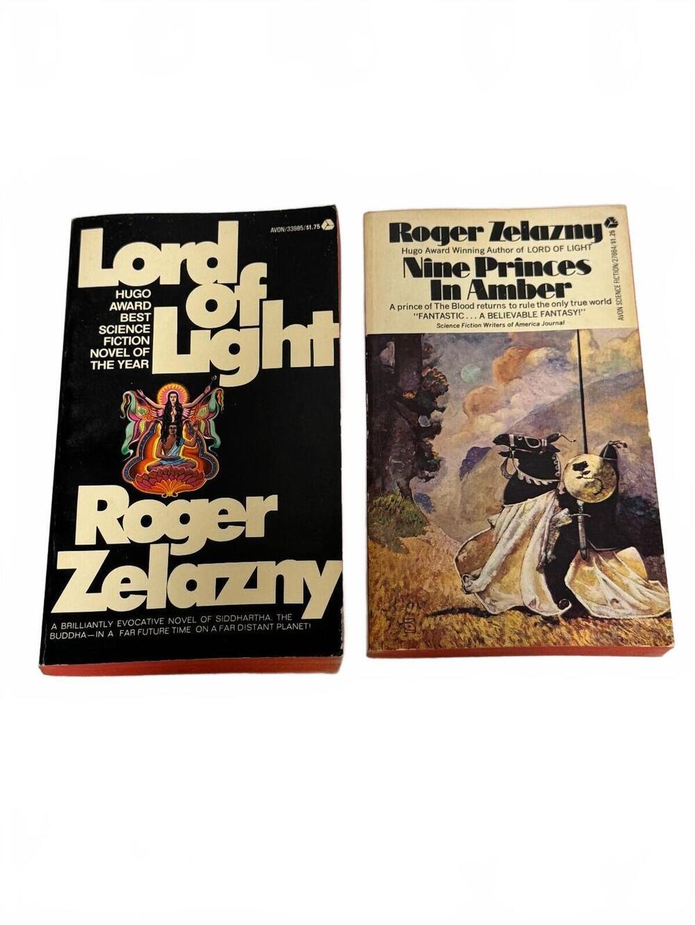 Roger Zelazny Lord of Light & Nine Princes in Amber Avon Paperback Lot